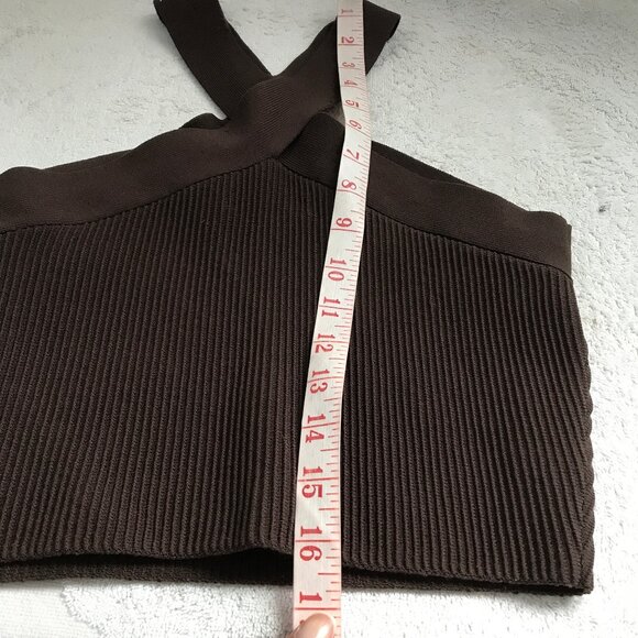 Aritzia Babaton Brown Tank Scupt Halter Womens M - Picture 5 of 9